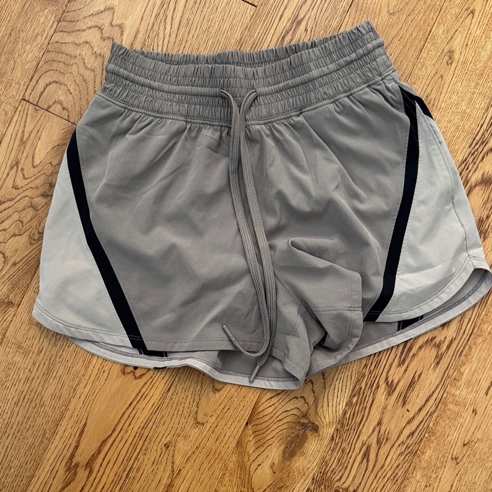 YPB Gray Athletic Shorts with Black Accents